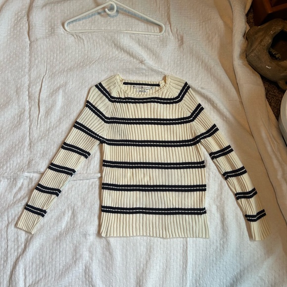 Tommy Hilfiger Sweaters - Tommy Hilfiger Cream and Black Crew Neck Sweater